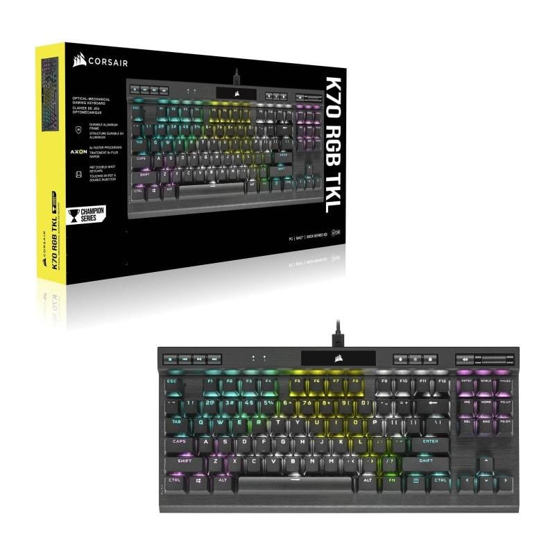 Corsair Tastatura Tastatura Gaming Corsair K70 RGB TKL Champion Series CH-911901A-NA | Optical-Mechanical, NKRO, Anti-Ghosting, USB 3.0