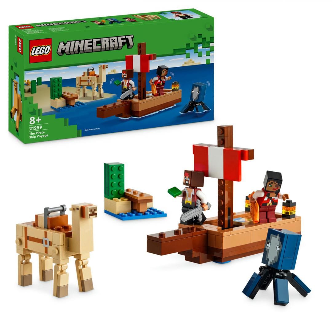 Lego Jucării Set Constructie LEGO Minecraft 21259 | Corabia de Pirati, Aventura, Cadou