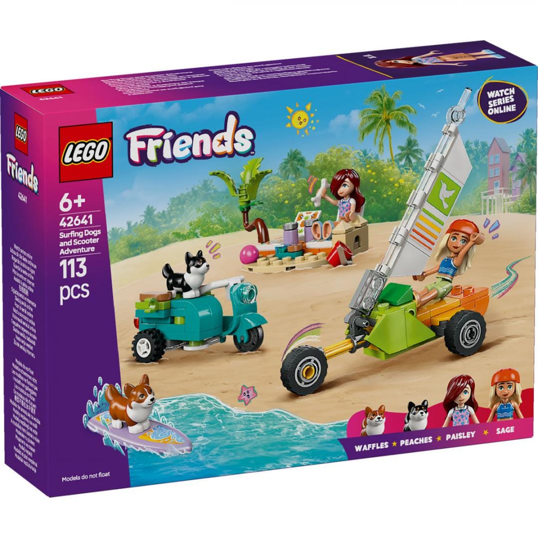 Lego Jucării Set Constructie LEGO 42641 | Aventuri cu Catei, Surfing, Scuter