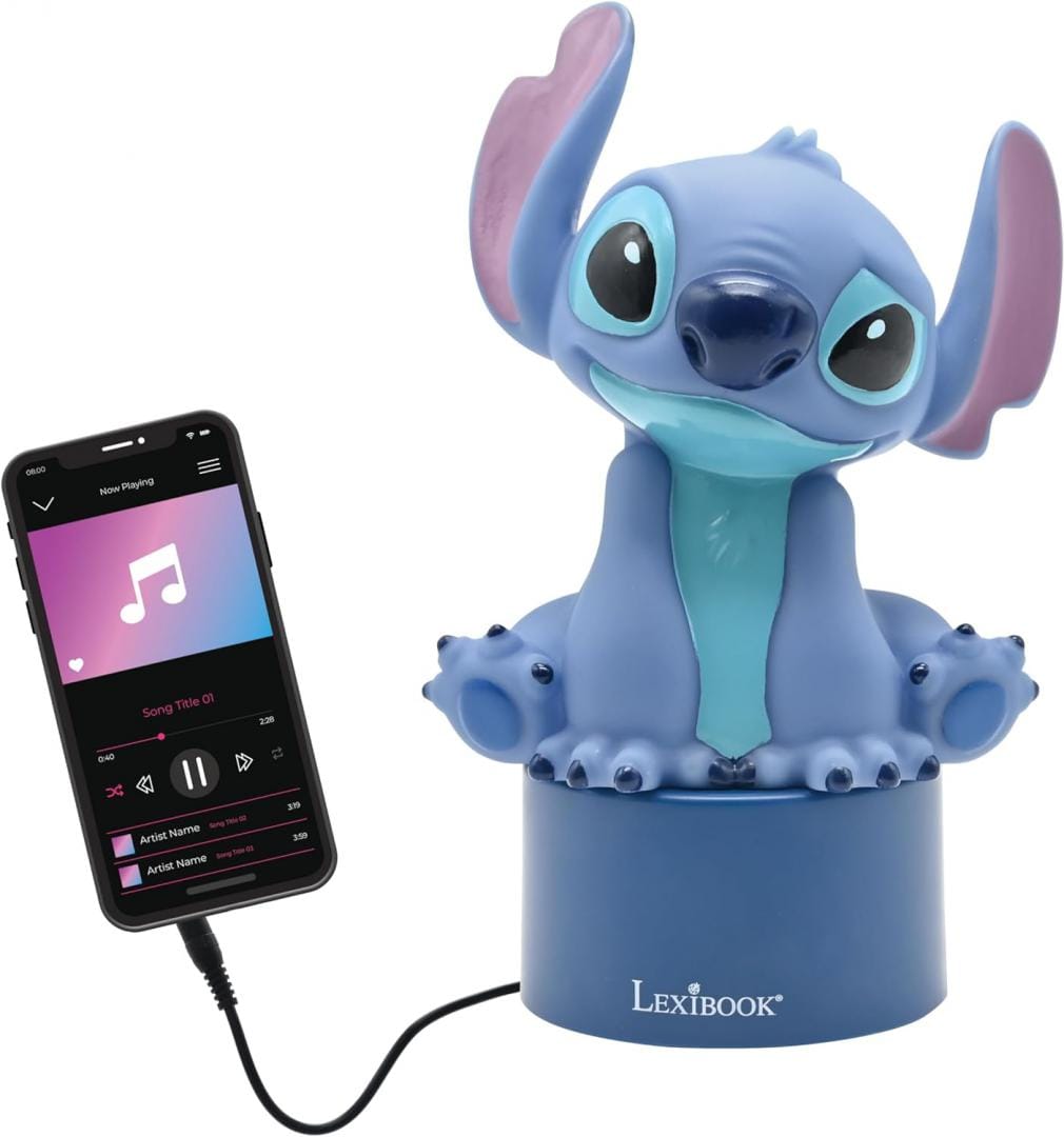 Lexibook Jucării Lampa de Veghe Lexibook NS01D | Difuzor, Stitch, LED, Reincarcabila