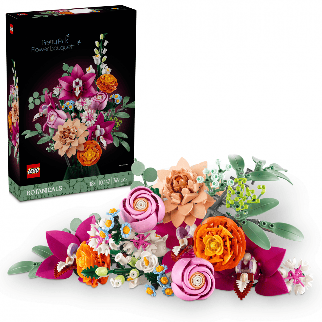 Lego Jucării Set Constructie LEGO 10342 | Buchet Flori Roz, 756 Piese, Cadou, 18+