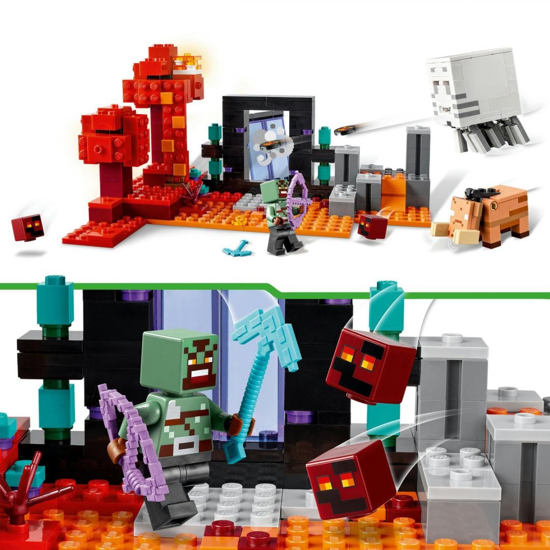 Lego Jucării Set Constructie LEGO Minecraft 21255 | Ambuscada In Portalul Nether, 352 Piese, 8+
