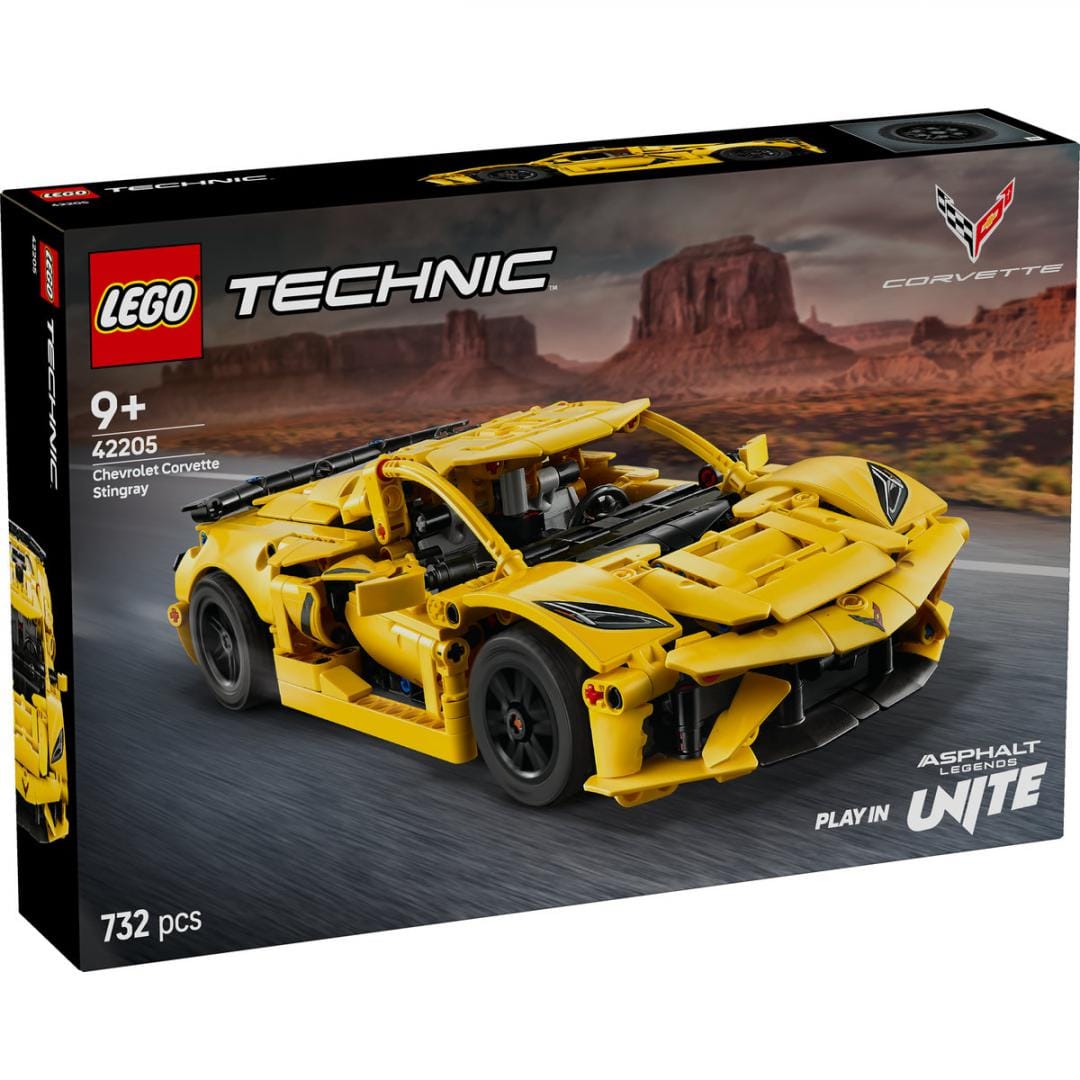 Lego Jucării Set Constructie LEGO Technic 42205 | Chevrolet Corvette Stingray, 1210 Piese, 8+, Cadou