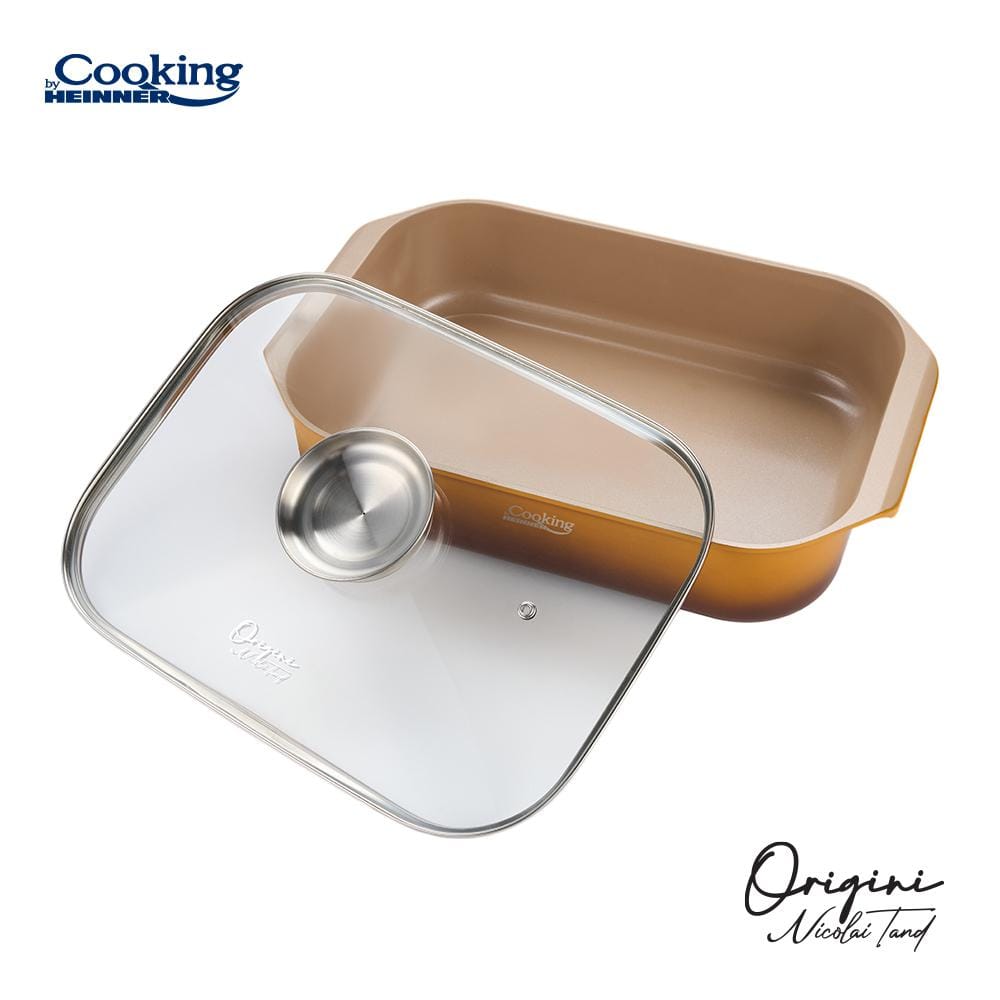 Heinner Tava Tava Cuptor Heinner HR-BJK-TV85 | 39x26cm, 6L, Aluminiu Turnat, Cu Capac