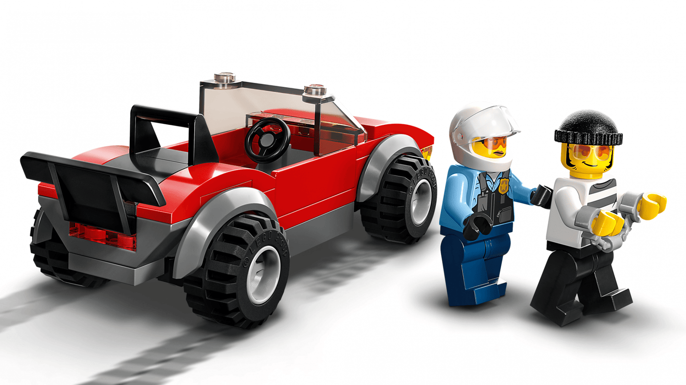 Lego Jucării Set Constructie LEGO City 60392 | Politist pe Motocicleta, Masina, Urmarire