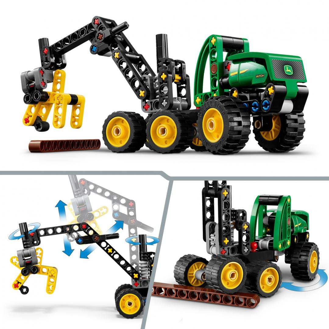 Lego Jucării Set Constructie LEGO Technic 42218 | Utilaj Taiat si Stivuit Copaci, John Deere, 8+