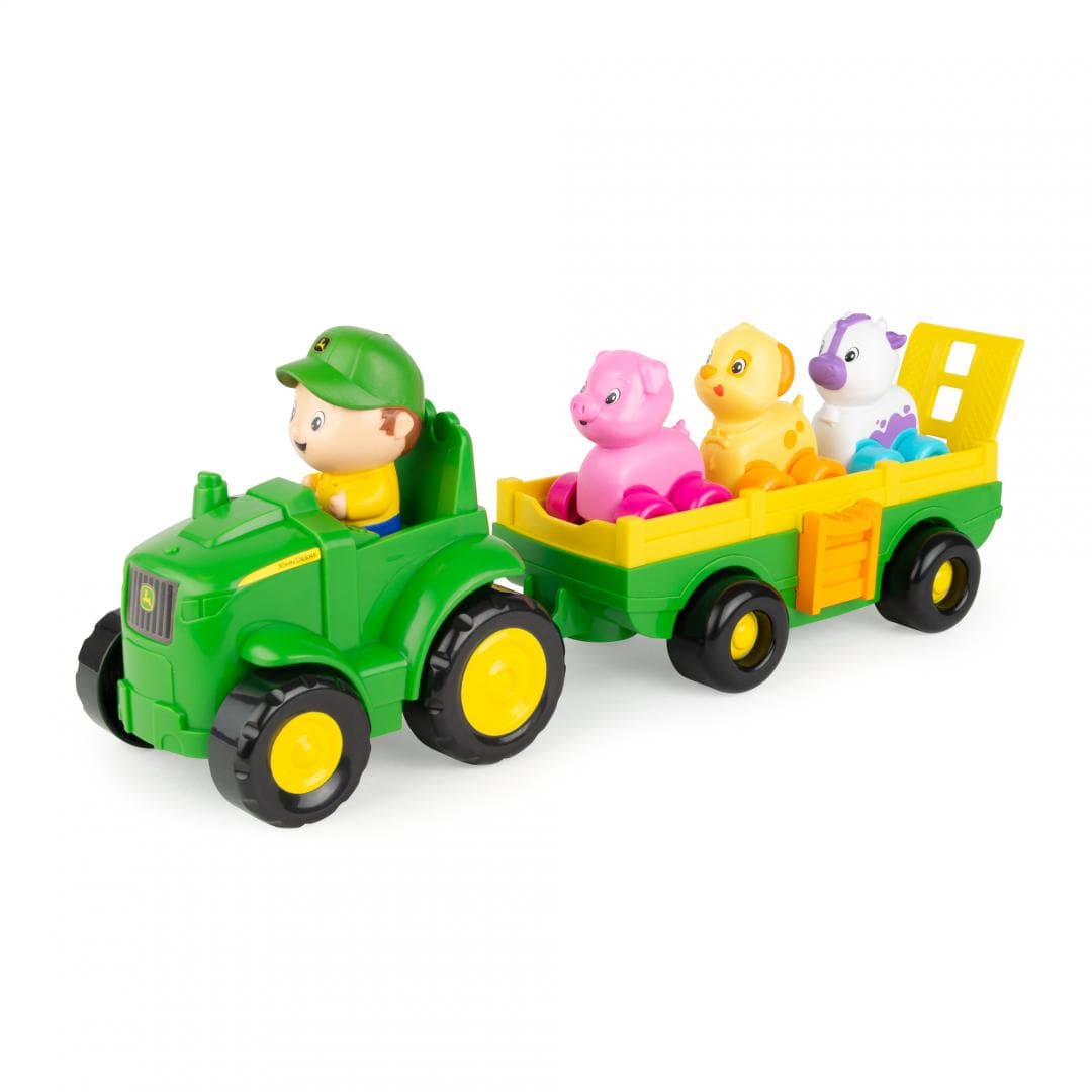 Tomy Jucării Jucarie Tomy T47276 | Tractoras John Deere, Remorca, Animalute, Sunete