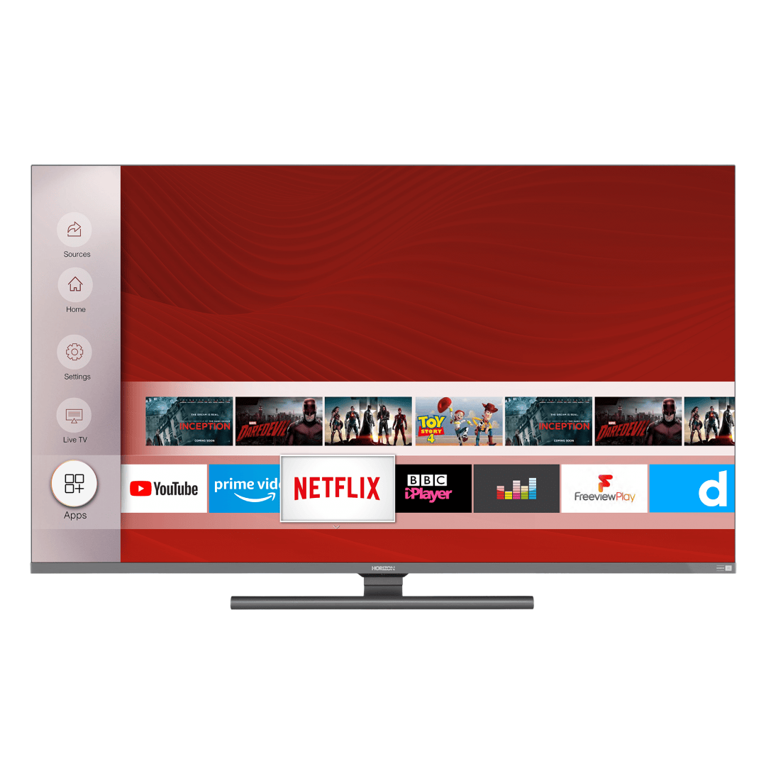 HORIZON QLED+ TV HORIZON 4K-SMART 65HQ9730U/B, 65" D-LED, 4K Ultra HD (2160p),Dolby Vision HDR / HDR10+ / HDR10 / HLG + MicroDimming, Digital TV-Tuner DVB-S2/T2/C, CME 400Hz, HOS 3.0 SmartTV-UI (WiFi built-in