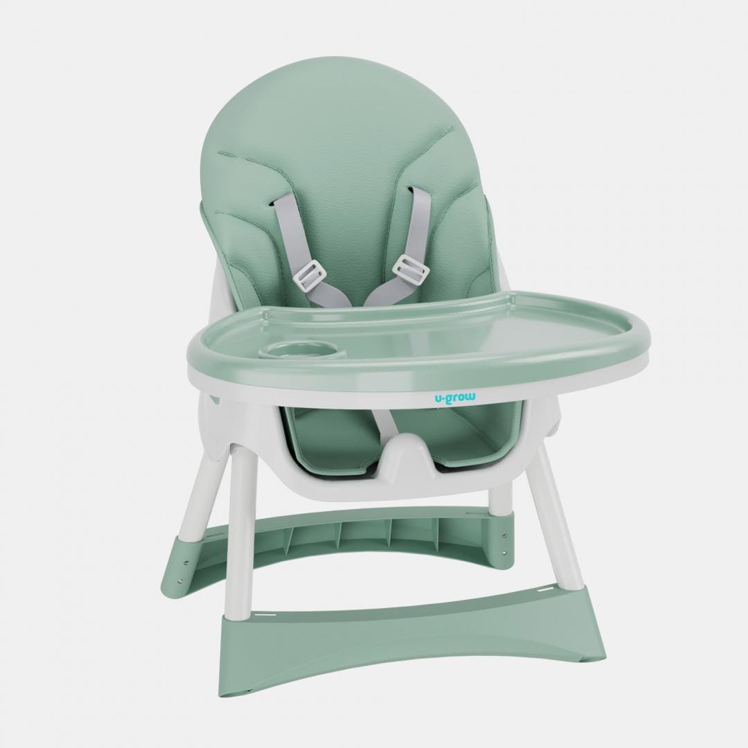 U-Grow Puericultură Scaun Masa Copii U-Grow UG-502-GRN | 2 in 1, Pliabil, Verde