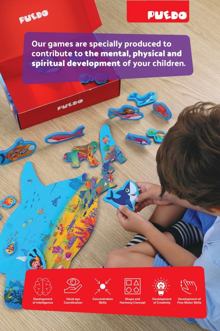 Puedo Toys Jucării Puzzle Puedo Toys PUEDOK1928 | Spuma EVA, Lumea Marina, Educativ