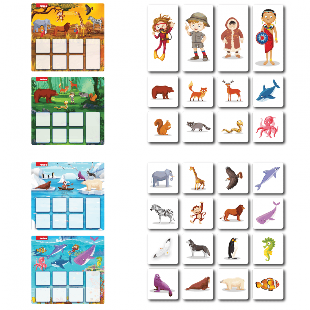 Puedo Toys Jucării Joc Educativ Puedo Toys PUEDOK1914 | Potriveste Habitatul, Spuma EVA, Interactiv