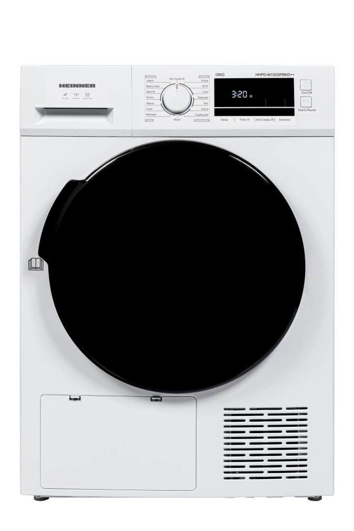Heinner Uscator de rufe Uscator de rufe Heinner HHPD-M10G5PBKD++ | Pompa de caldura, 10kg, Clasa D, Negru, 59.5x66x84.5cm