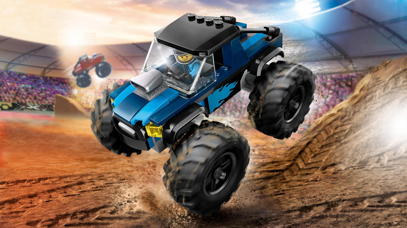 Lego Jucării Set Constructie LEGO City 60402 | Monster Truck Albastru, Masina Jucarie, Cadou