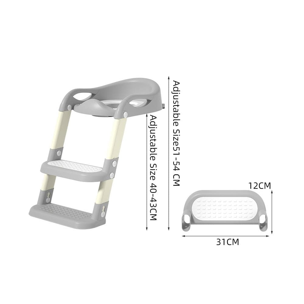 U-Grow Îngrijire bebe Reductor Toaleta Cu Scara U-Grow UGRS-0001 | Gri, Cu Trepte, Antiderapant
