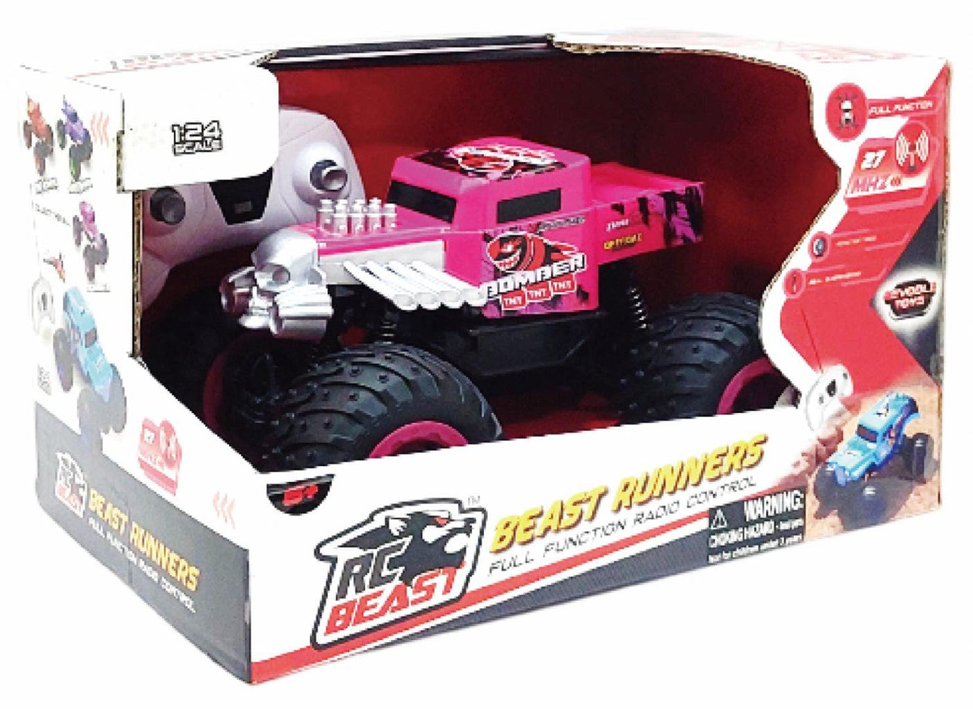 Cevodle Jucării Jucarie Cevodle CEV24013-3204ROZ | Camion Telecomanda, Beast Runners, 1/24, 21cm, Roz