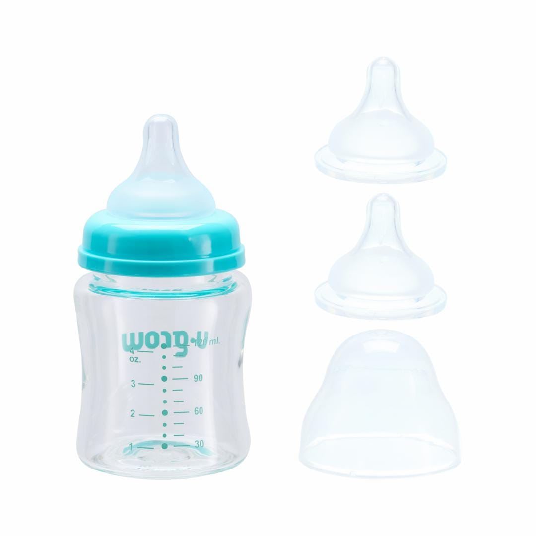 U-Grow Alimentație bebe Biberon Sticla U-Grow UG0-04BS120 | 120ml, 2 Tetine Extra