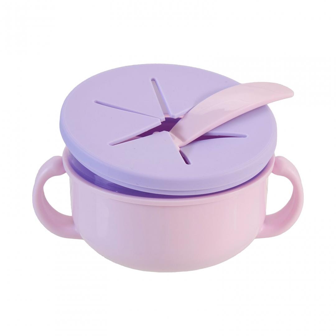 U-Grow Alimentație bebe Bol Snackuri U-Grow A-2504PP | 2 in 1, cu Lingurita, Mov