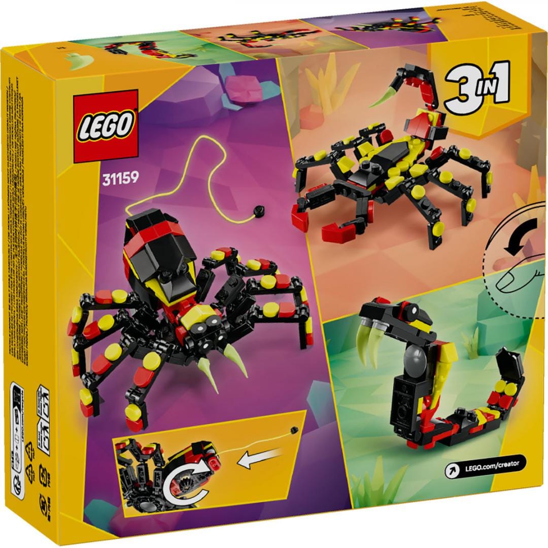 Lego Jucării Set Constructie LEGO Creator 3-in-1 31159 | Animale Salbatice, Paianjen, Cadou