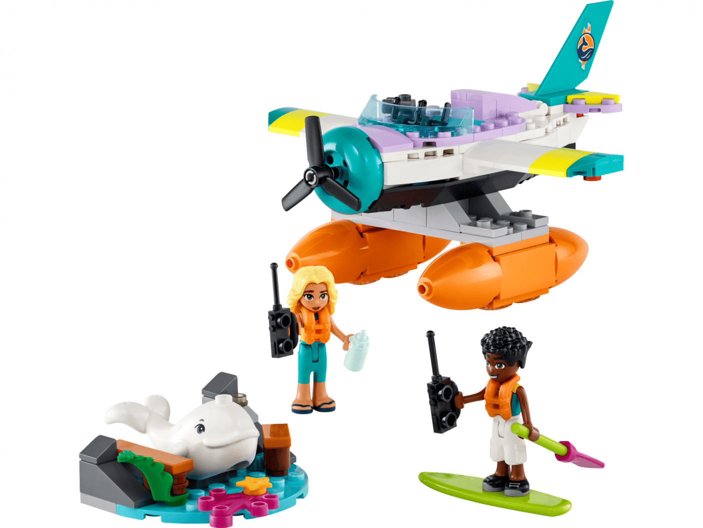 Lego Jucării Set Constructie LEGO 41752 | Avion Salvare pe Mare, Cadou
