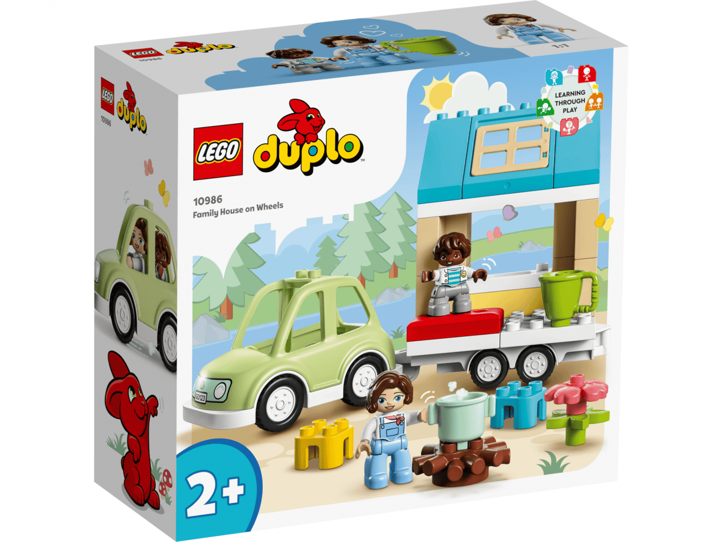 Lego Jucării Set Constructie LEGO DUPLO 10986 | Casa de Familie pe Roti, Camping, Cadou