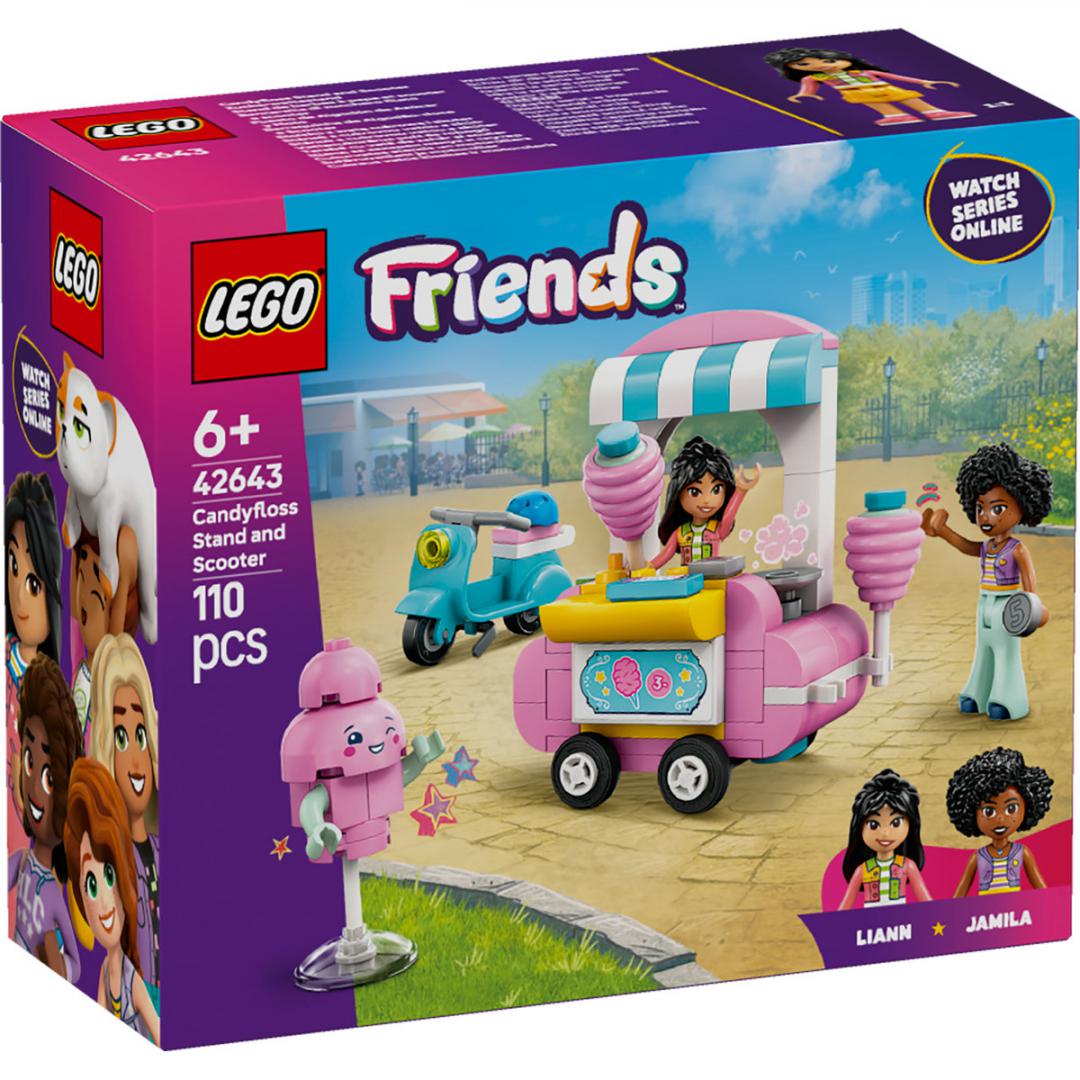 Lego Jucării Set Constructie LEGO 42643 | Taraba cu Vata de Zahar si Scuter, Cadou