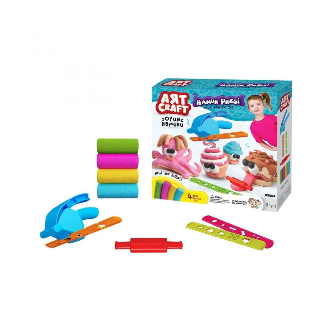 Dede Jucării Set Pasta Modelatoare Dede DEDE3553 | Cu Presa, Multicolor, Creativ