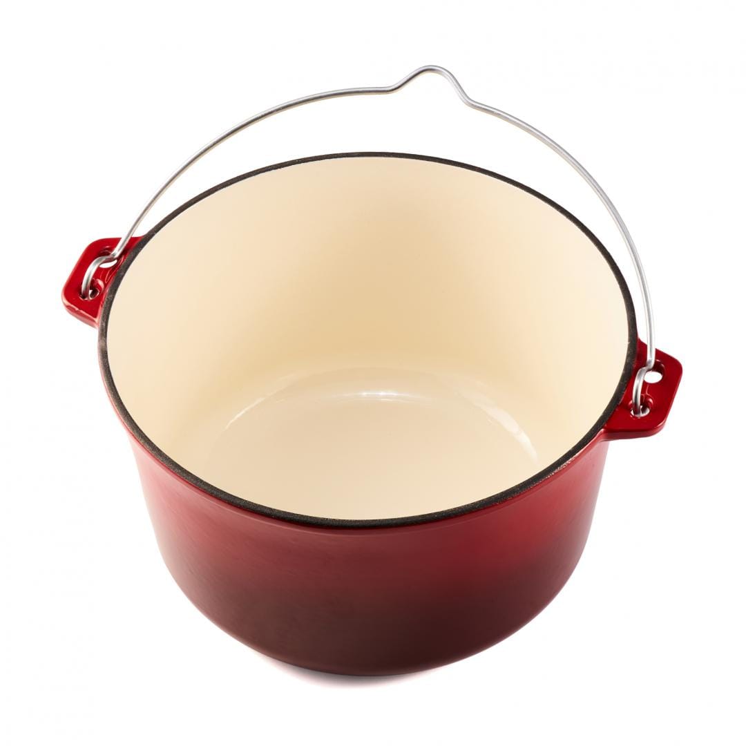 Heinner Vase de gatit Ceaun Emailat Heinner HR-HYCC-25P | 5L, Fonta, 25cm, Capac