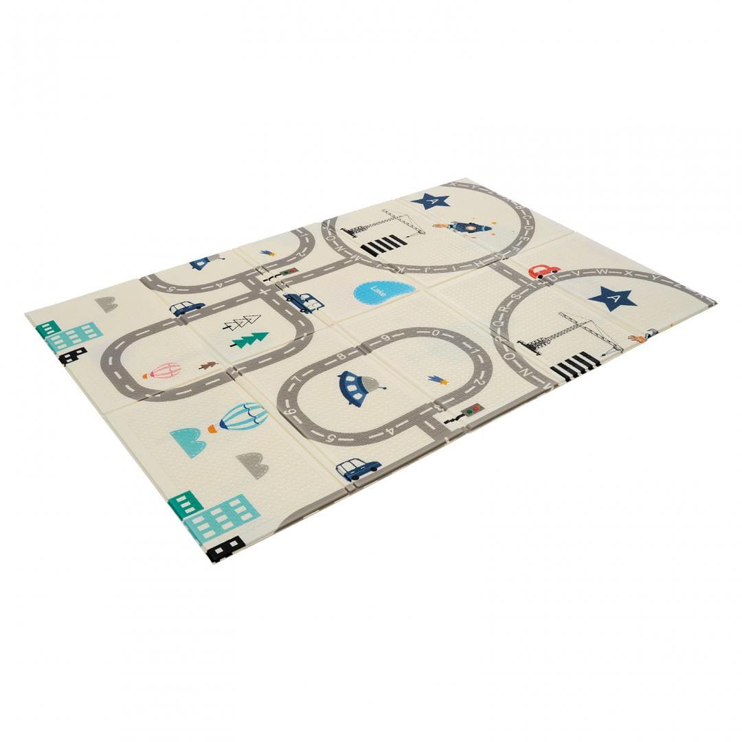 U-Grow Îngrijire bebe Covor de Joaca U-Grow UG-F10120-1 | 120x180cm, Spuma, 2 Fete, Pliabil, Circuit