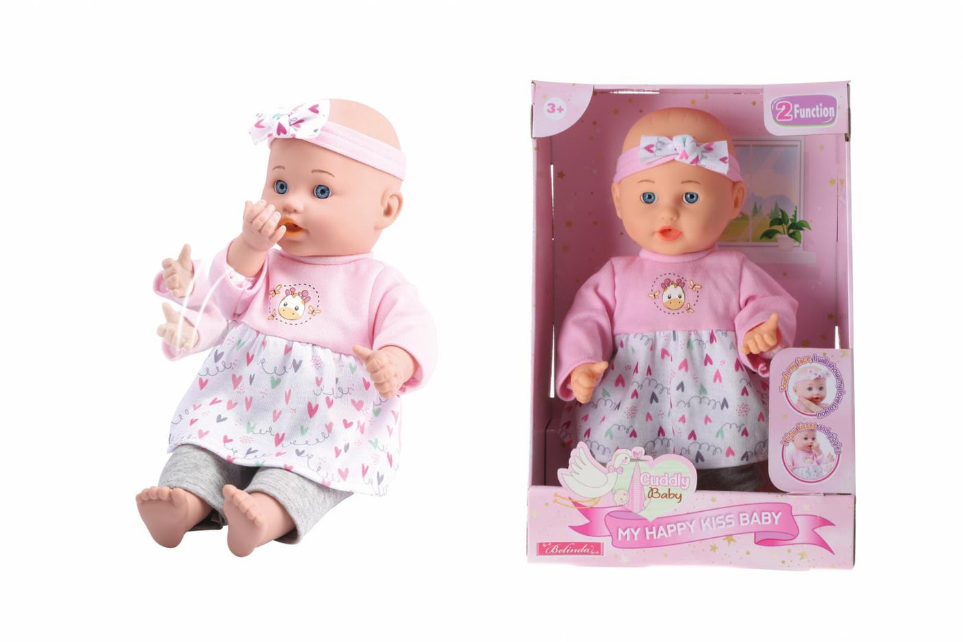 MomKi Jucării Papusa MomKi MOMKI78056 | Bebelus, Pupici, 35cm