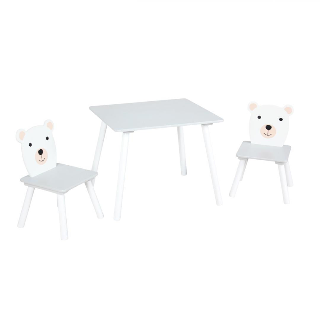 Set Masuta și 2 Scaune, cu Spatiu de Activitati, Bear, U-grow