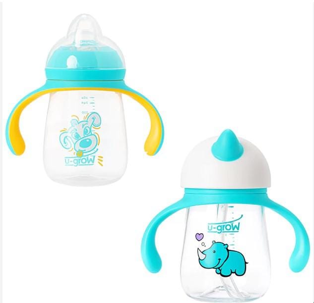 U-Grow Alimentație bebe Set Cani U-Grow UNC01_UNC03-260 | Silicon si Tritan, 260ml, Bebe