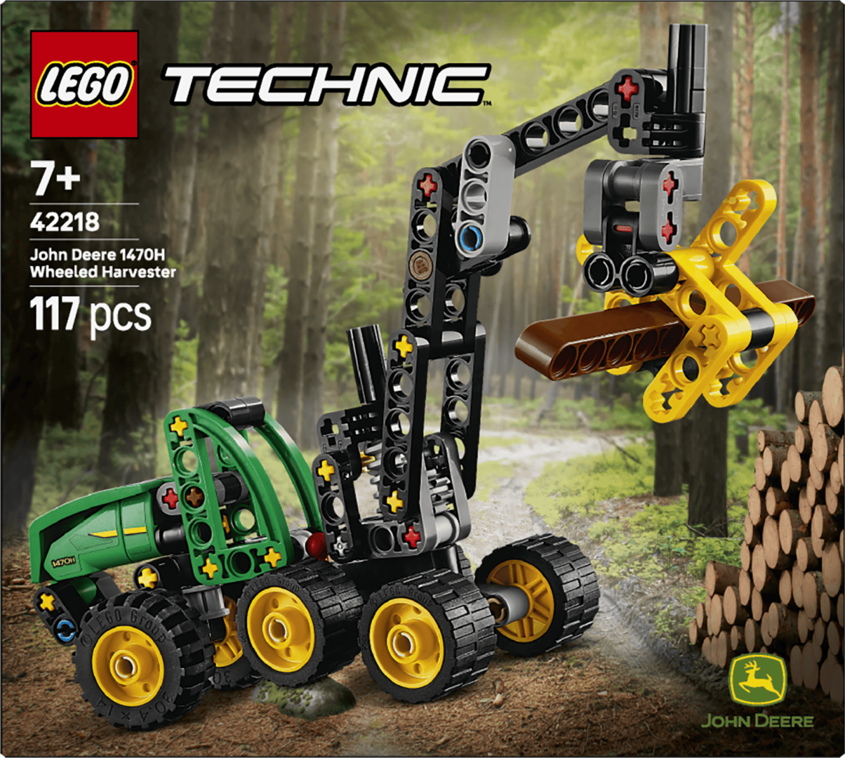 Lego Jucării Set Constructie LEGO Technic 42218 | Utilaj Taiat si Stivuit Copaci, John Deere, 8+