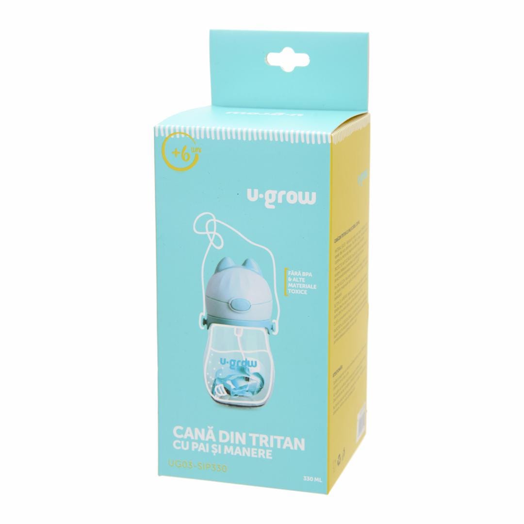 U-Grow Alimentație bebe Cana Bebe U-Grow UG05-SIP330 | Tritan 330ml, cu Pai, cu Curea