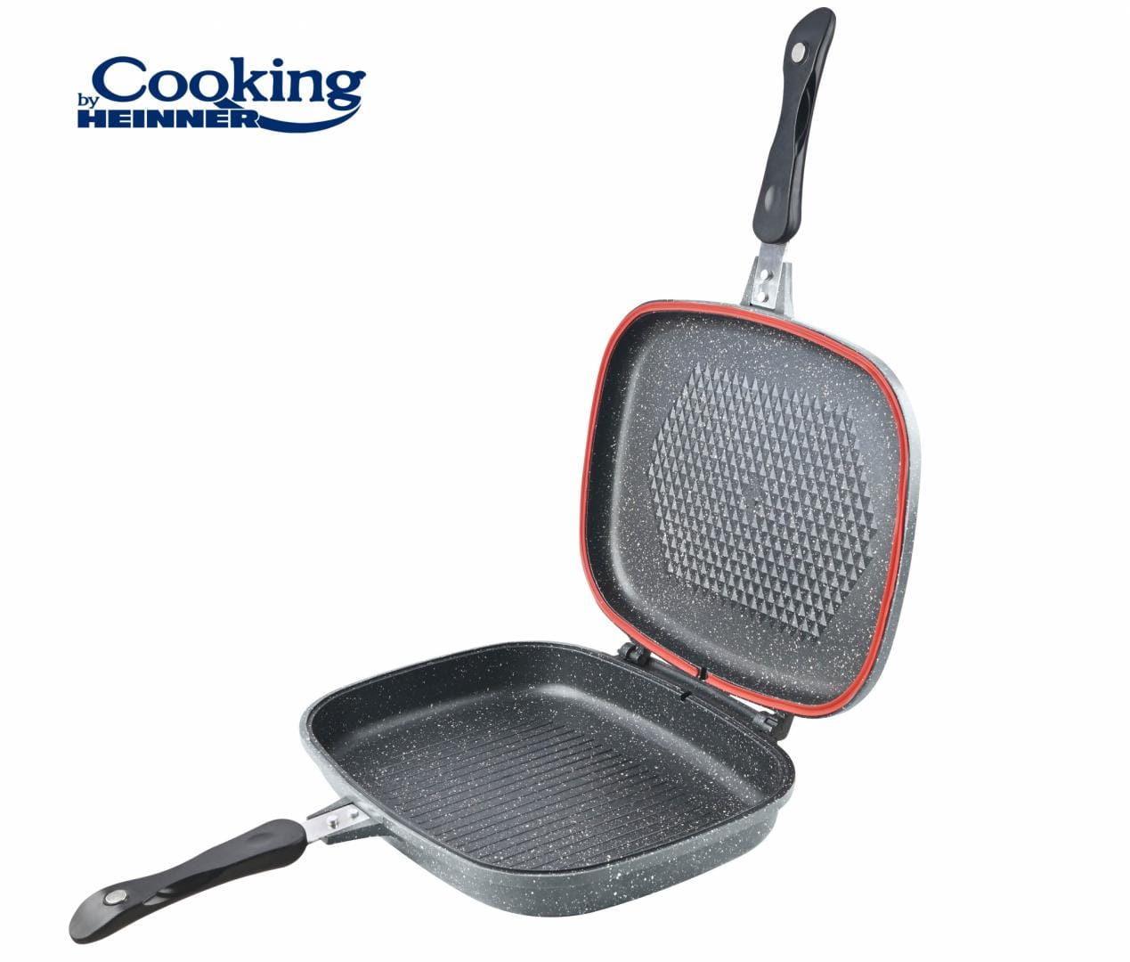 Heinner Tigaie Tigaie Heinner HR-ZCT-32DG | 32x24cm, Dubla Grill, Aluminiu, Gray Line