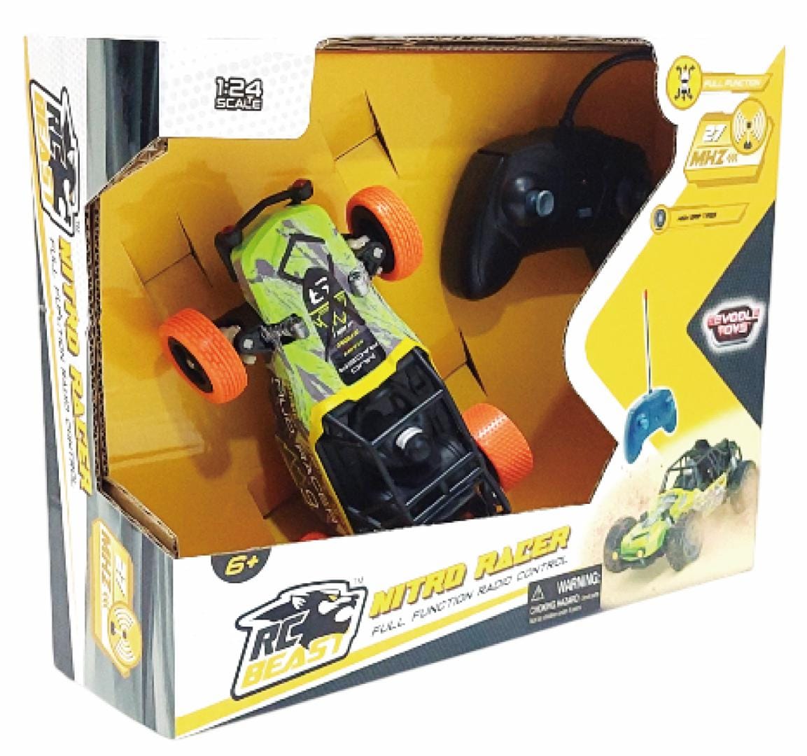Cevodle Jucării Masinuta cu Telecomanda Cevodle CEV24531-3204VER | Nitro Racer, Scara 1/24, 19cm, Verde