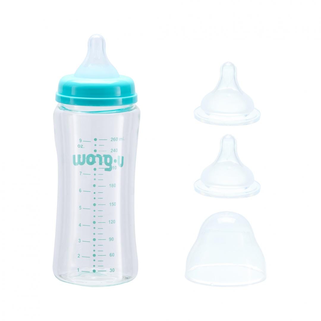 U-Grow Alimentație bebe Biberon Sticla U-Grow UG0-06BS260 | 260ml, 2 Tetine Extra