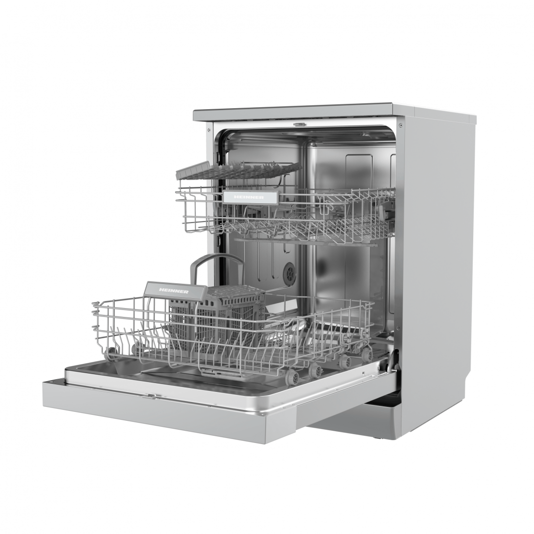 Heinner Masina de spalat vase Masina de spalat vase Heinner HDW-FSM60514WE++ | 14 seturi, Clasa E, 5 programe, Half Load
