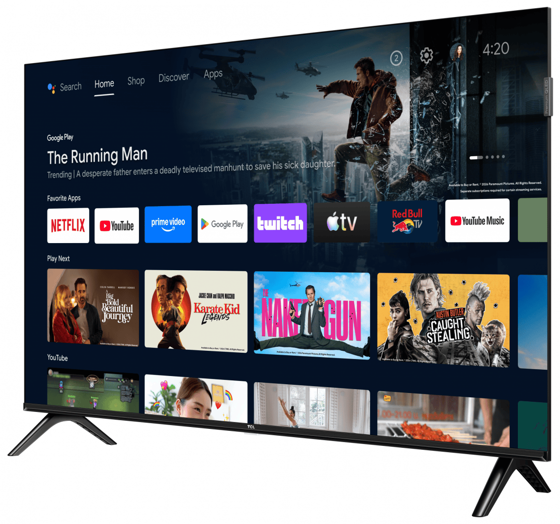 TCL Televizor LED Televizor TCL QLED 32S5L | 80 cm, Smart Android TV, Full HD, Clasa F
