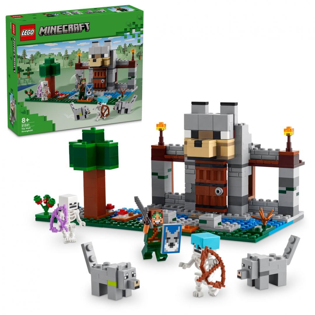 Lego Jucării Set Constructie LEGO Minecraft 21261 | Fortareata Lupilor, 312 Piese, 8+