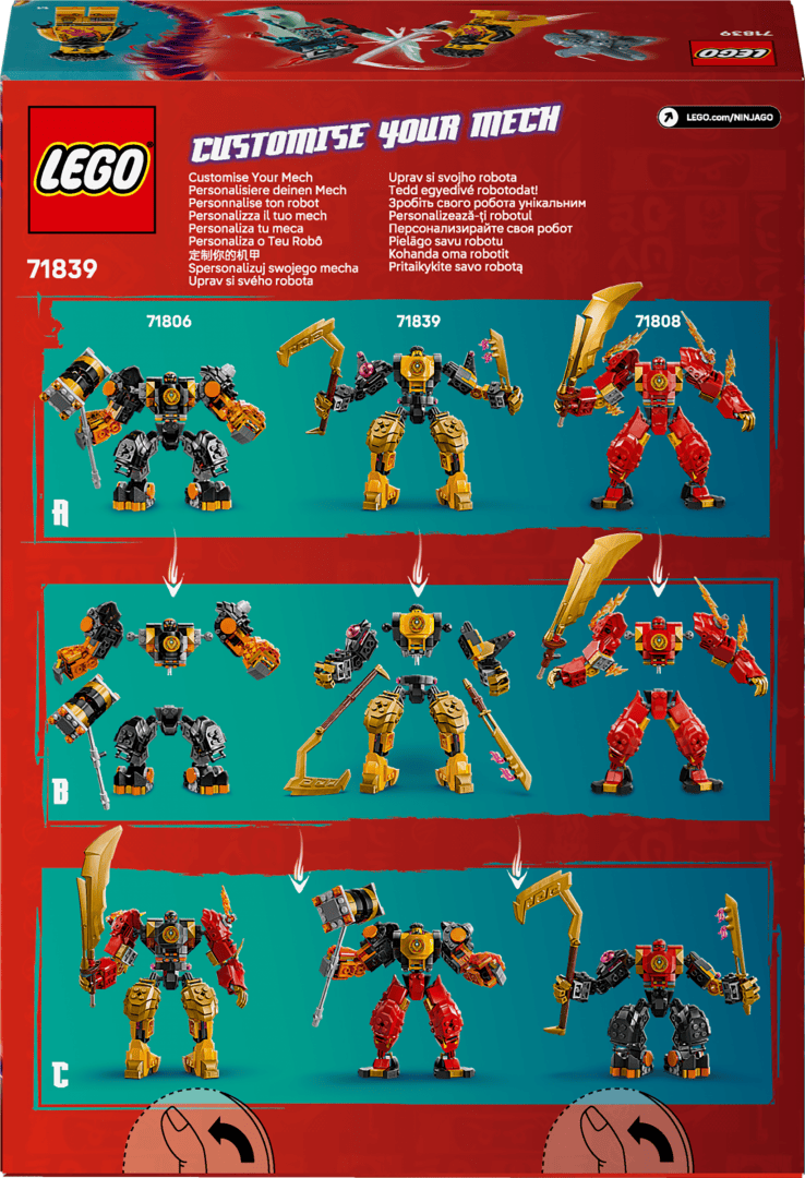 Lego Jucării Set Constructie LEGO Ninjago 71839 | Robot Lupta Spinjitzu, Cadou