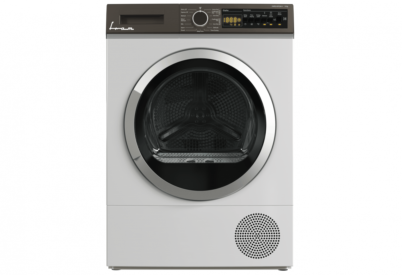 Fram Uscator de rufe Uscator de rufe Fram FHPD-V9T2A++ | 9kg, Pompa caldura, A++, LED, 60.9x59.6x84.5cm