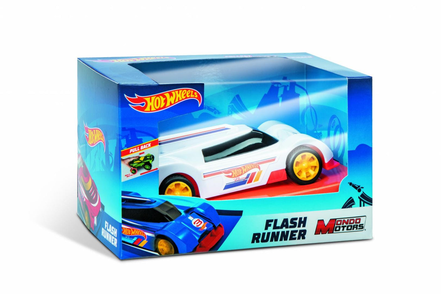 Mondo Jucării Jucarie Mondo Hot Wheels MDHW512266 | Masina Pull&Back Growler, Albastru