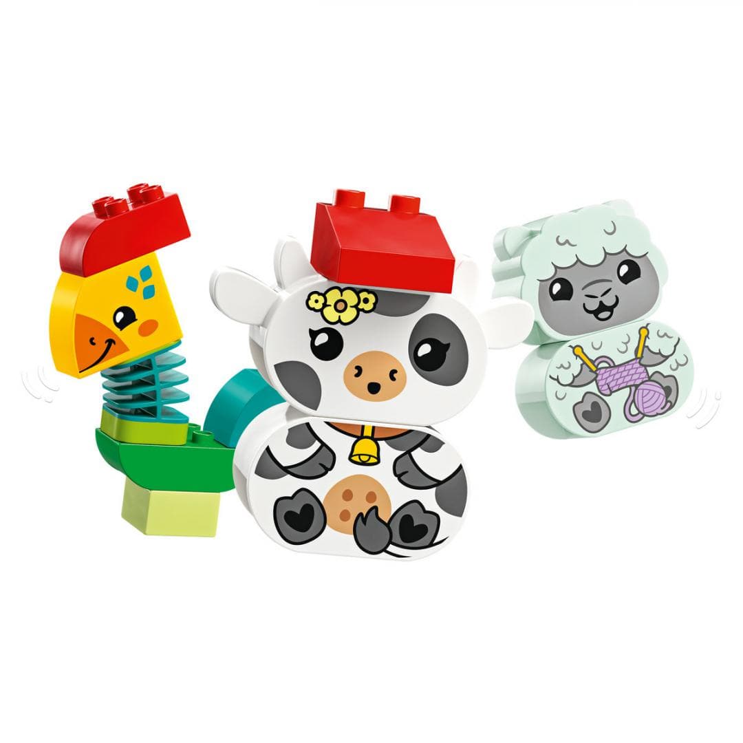 Lego Jucării Set Constructie LEGO Duplo 10412 | Tren cu Animale, Educativ, Cadou