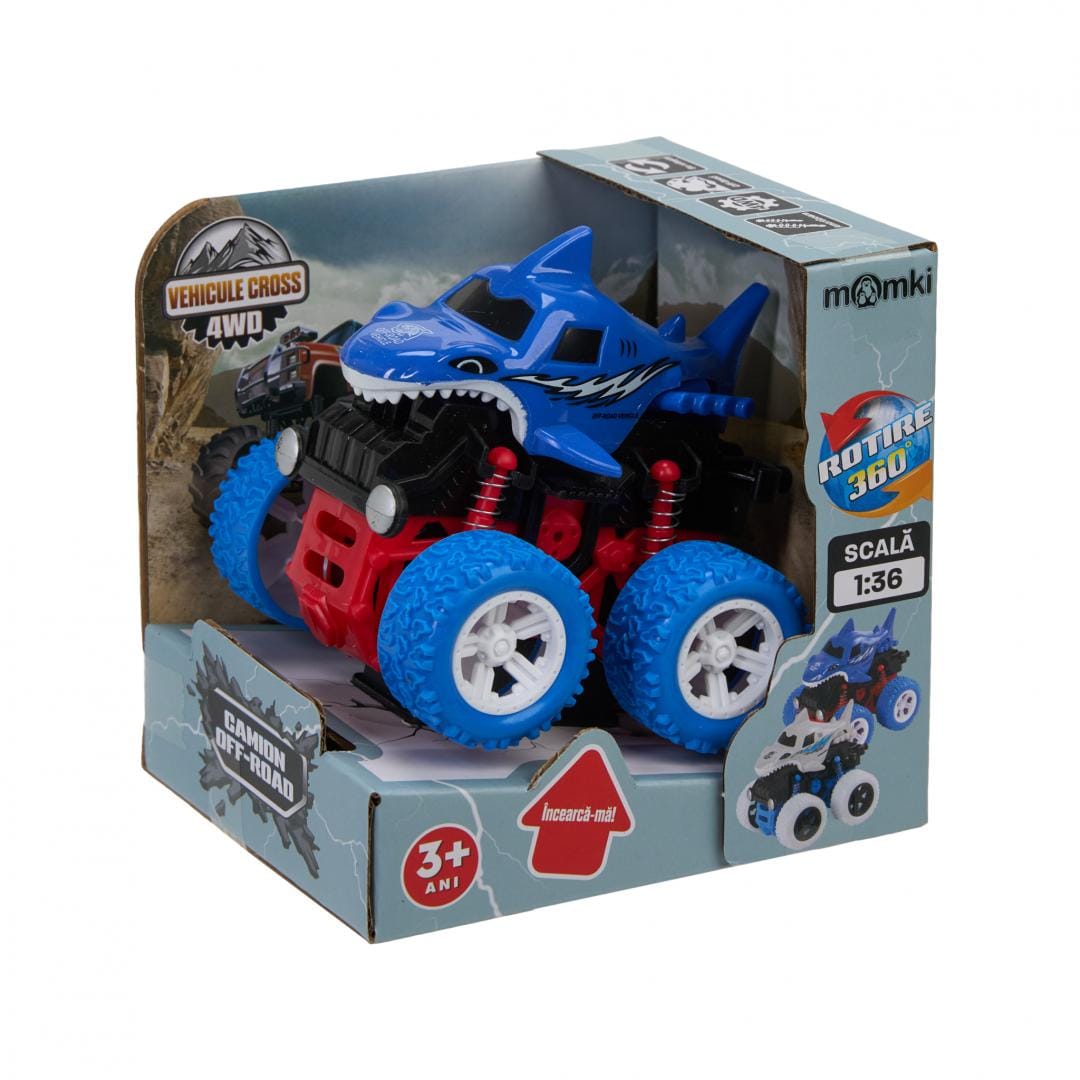 MomKi Jucării Jucarie MomKi MOMKI1819-20ABS | Masina Off-road 4X4, 360 Grade, 10.8cm, Albastra