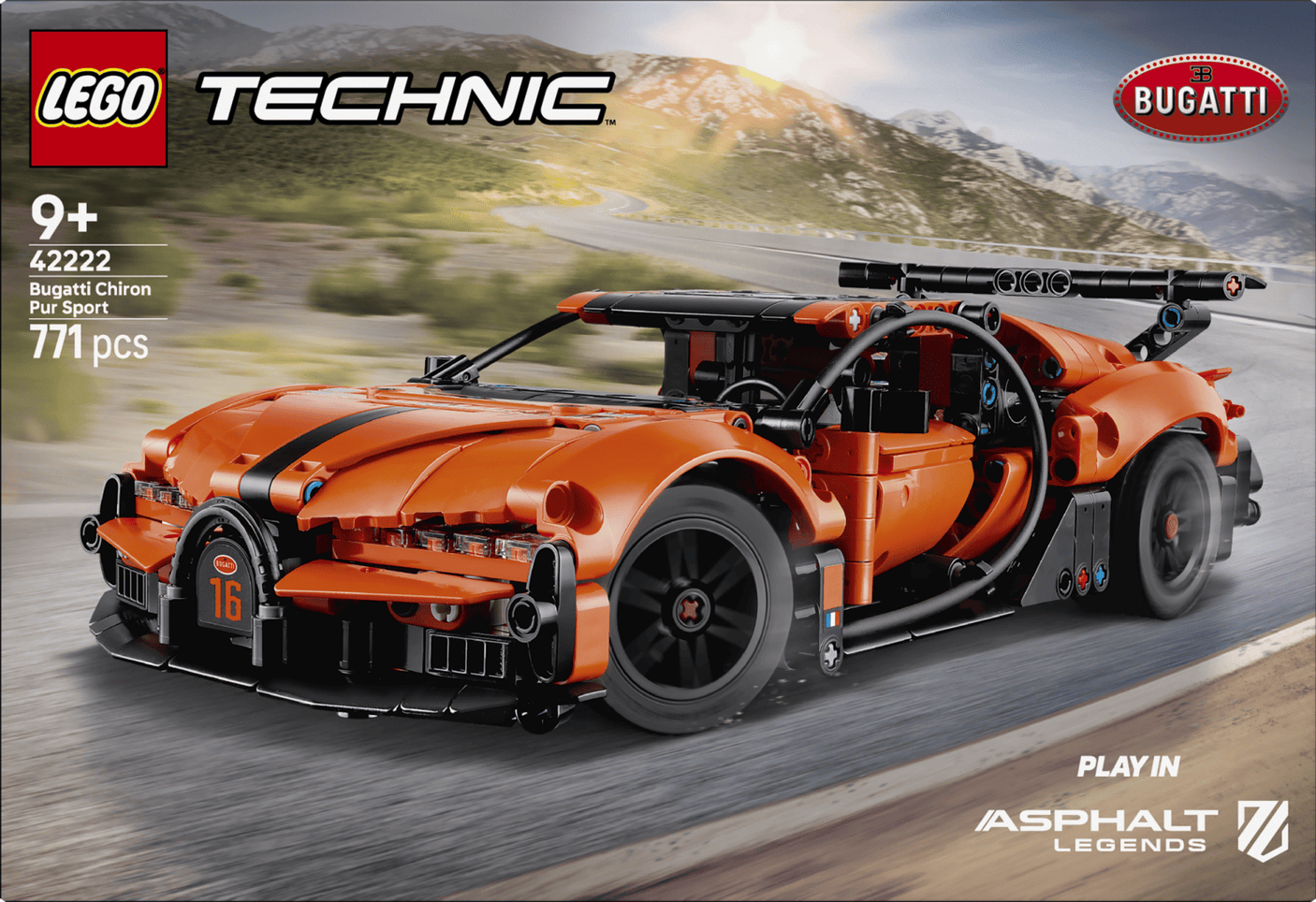 Lego Jucării Set Constructie LEGO Technic 42222 | Bugatti Chiron Pur Sport, Hypercar, 3599 Piese, 18+