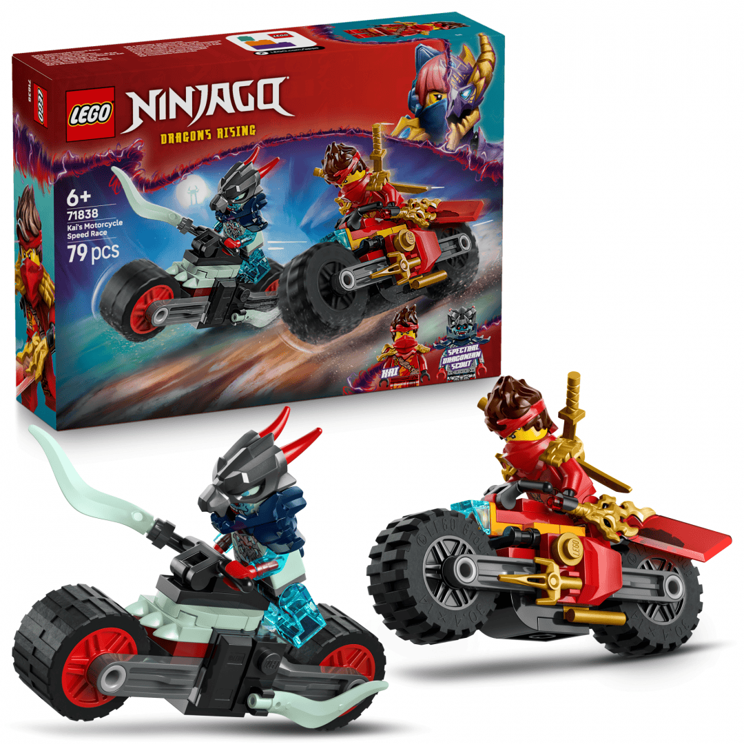Lego Jucării Set Constructie LEGO Ninjago 71838 | Cursa Motocicleta Kai, 72 Piese, 6+