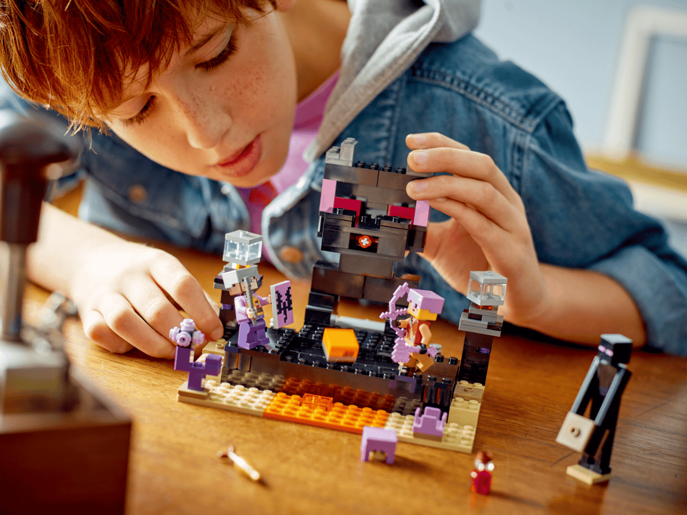 Lego Jucării Set Constructie LEGO Minecraft 21242 | Arena din End, 282 Piese, 8+