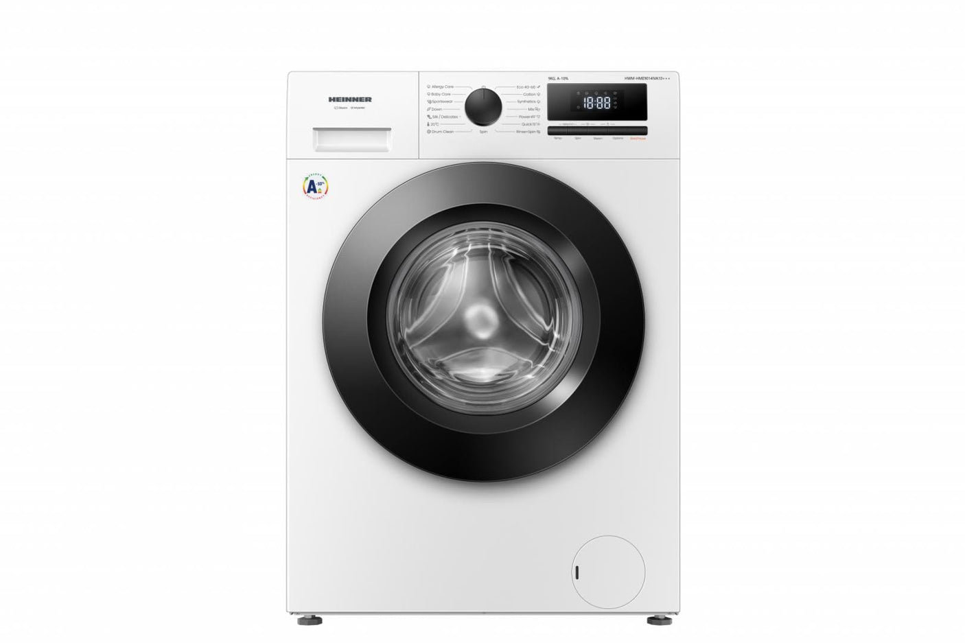 Heinner Masina de spalat rufe Masina de spalat rufe Heinner HWM-HME9014IVA10+++ | 9kg, 1400RPM, Clasa A, Inverter, Alb, 59.5x58x84.5cm