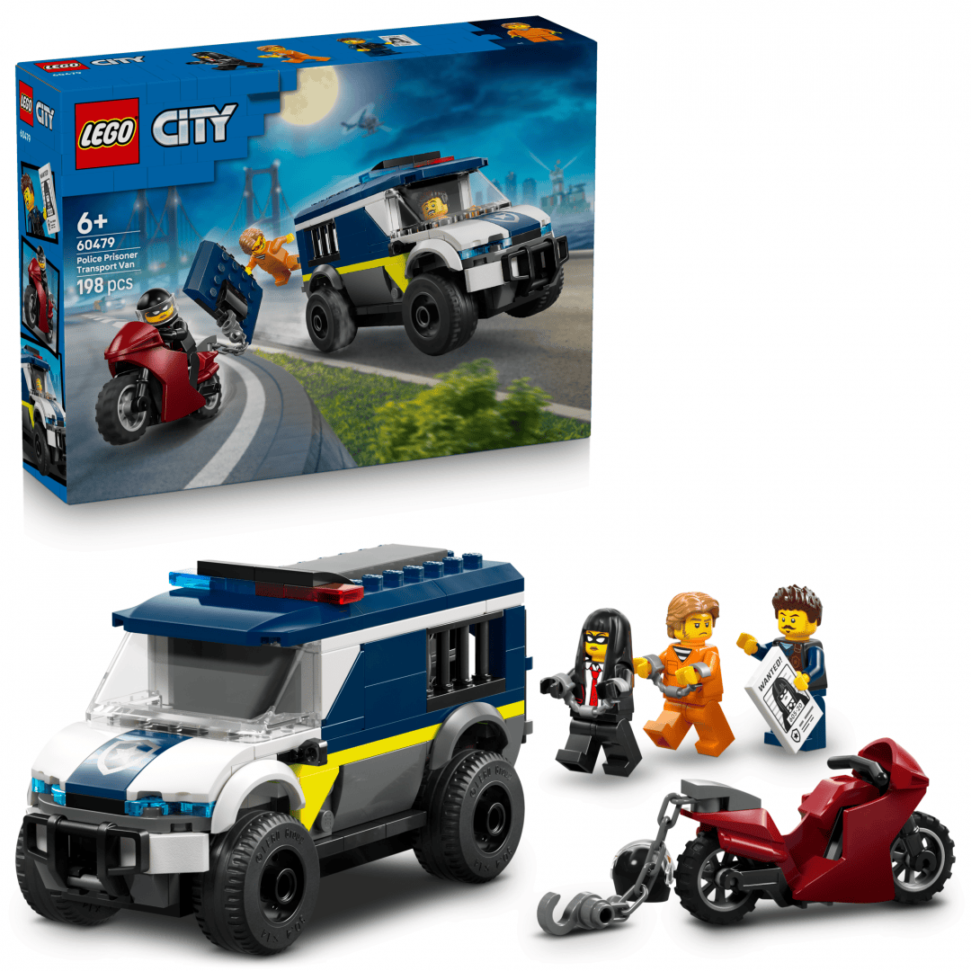 Lego Jucării Set Constructie LEGO City 60479 | Duba Prizonieri Politie, Vehicul, Cadou