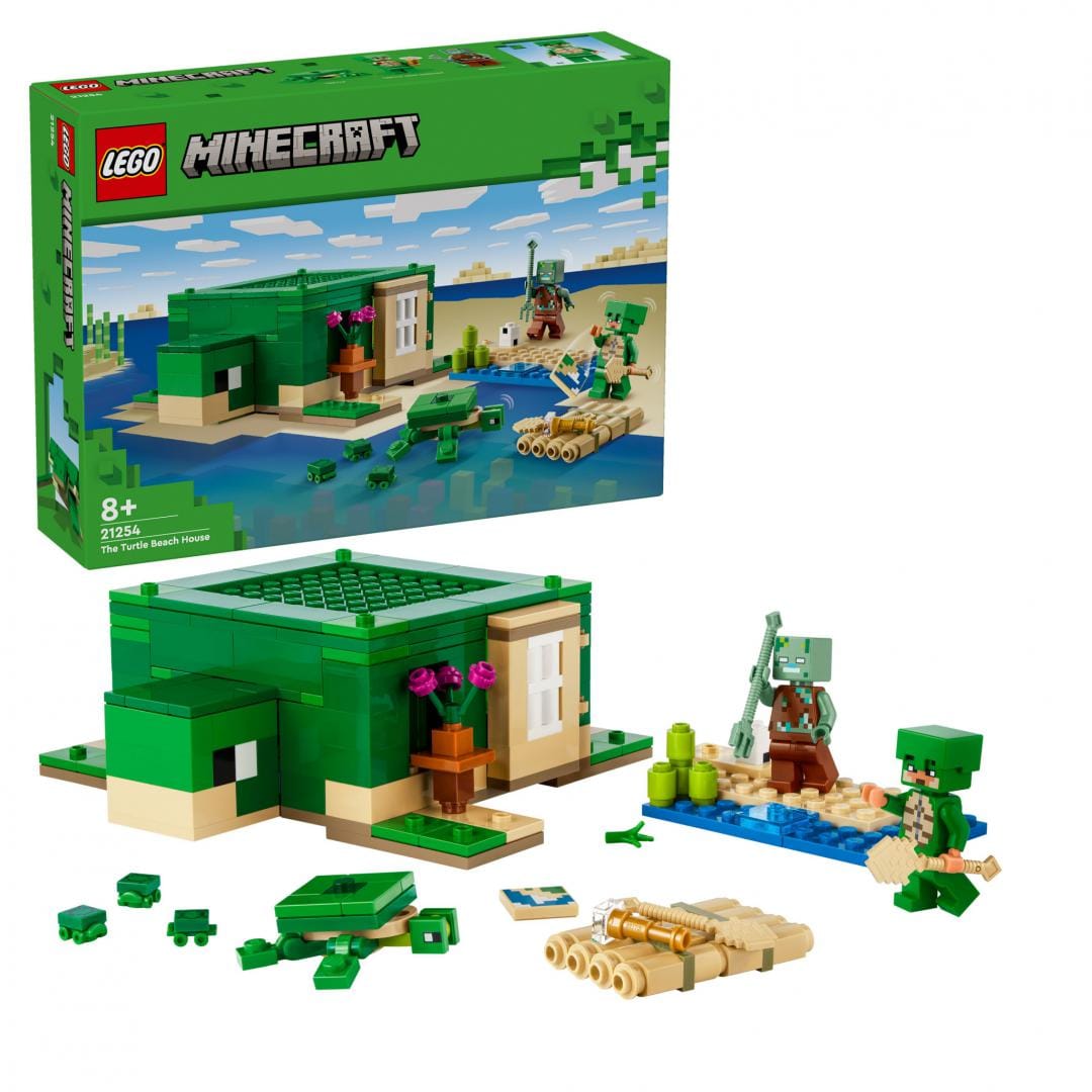 Lego Jucării Set Constructie LEGO Minecraft 21254 | Casa de pe Plaja Testoaselor, Cadou